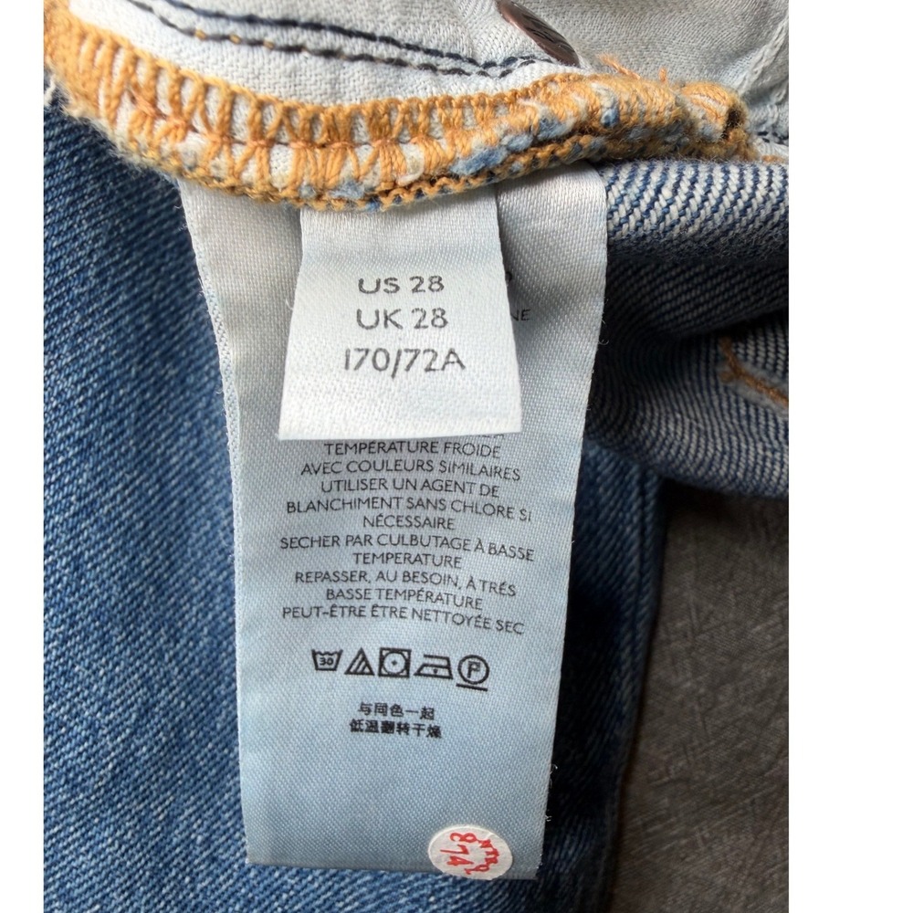 We The Free Free People Twenty Eight Jeans Blue High Rise Shredded Raw Hem 28 - Picture 3 of 13